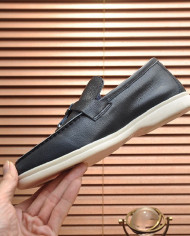Lora Piana Couple style business loafers cowhide