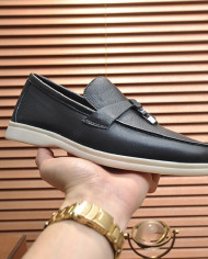 Lora Piana Couple style business loafers cowhide