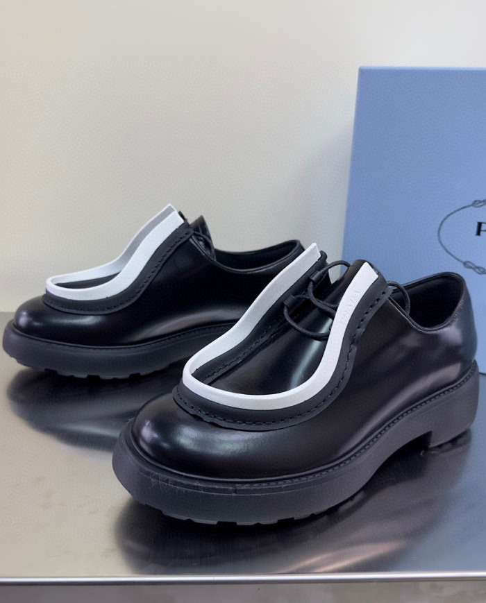 Prada loafers with thick soles-lovers' models