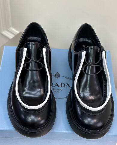 Prada loafers with thick soles-lovers' models