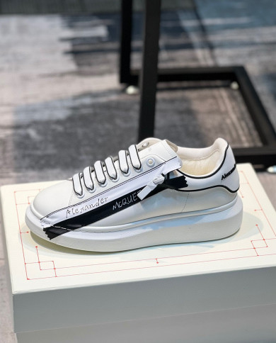 McQueen Versatile Little White Shoes Plush couple style