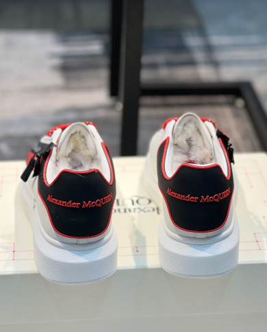 McQueen Versatile Little White Shoes Plush couple style