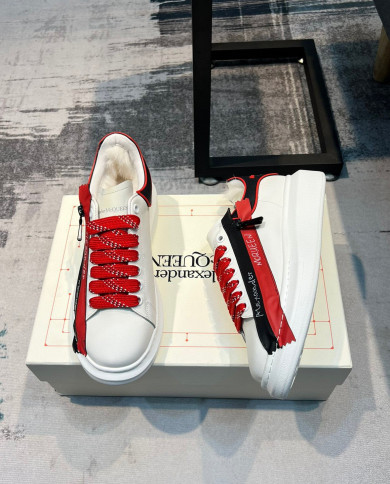 McQueen Versatile Little White Shoes Plush couple style