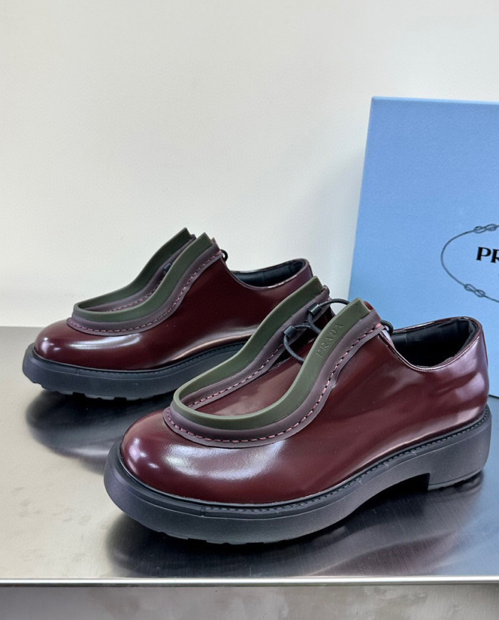 Prada loafers with thick soles-lovers' models