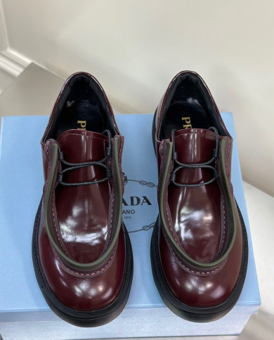 Prada loafers with thick soles-lovers' models