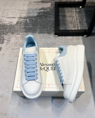McQueen Versatile Little White Shoes couple style