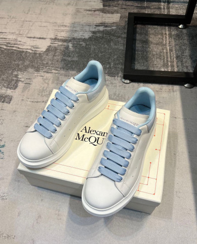 McQueen Versatile Little White Shoes couple style