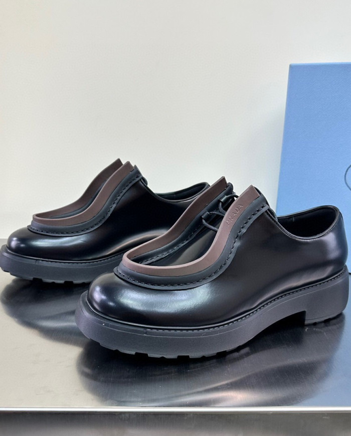 Prada loafers with thick soles-lovers' models