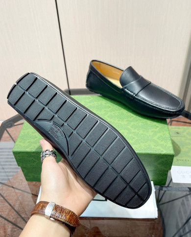 Gucci bean shoes leather shoes