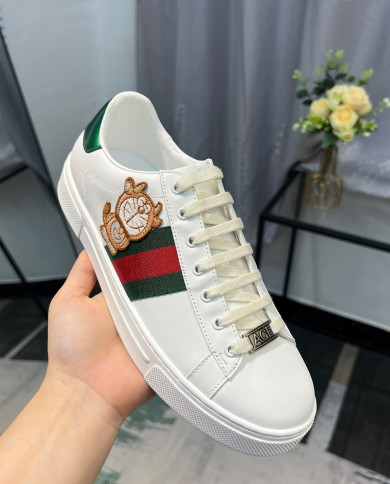 Gucci couple style small white shoes