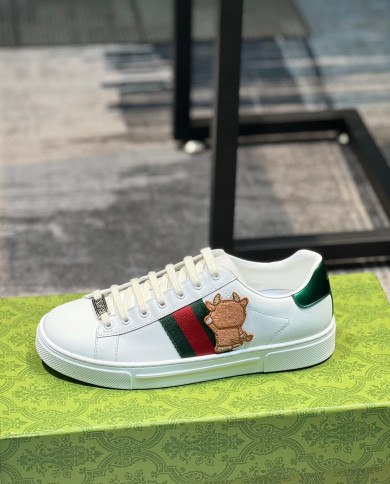 Gucci couple style small white shoes