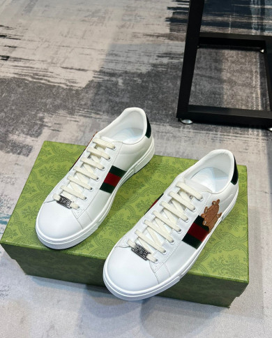 Gucci couple style small white shoes