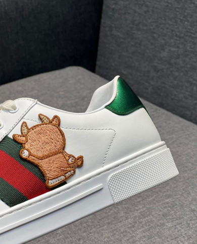 Gucci couple style small white shoes