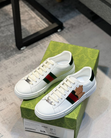 Gucci couple style small white shoes