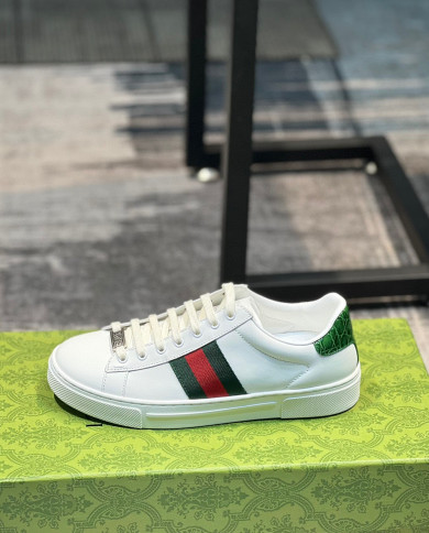 Gucci couple style small white shoes