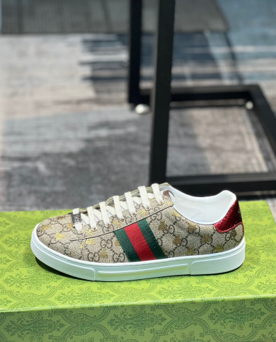 Gucci couple style small white shoes