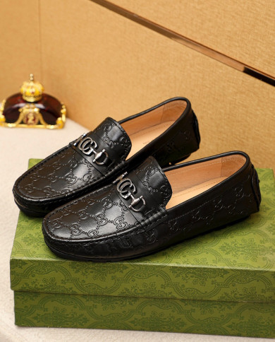 Gucci leather shoes bean shoes