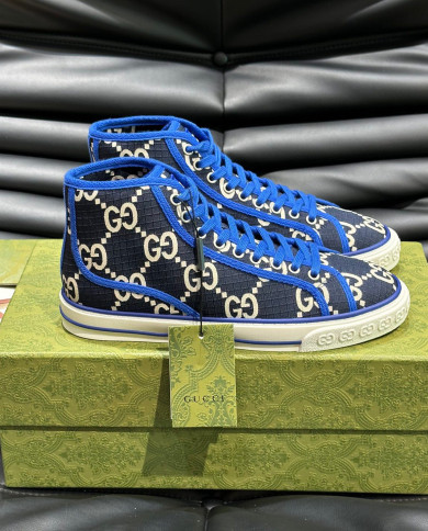 Gucci Dennis 1977 Couple High Top Sports Canvas Shoes boots