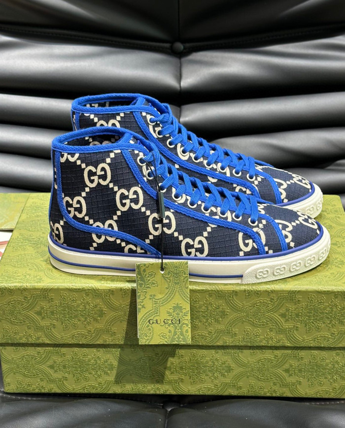 Gucci Dennis 1977 Couple High Top Sports Canvas Shoes boots