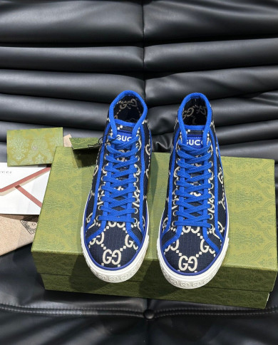 Gucci Dennis 1977 Couple High Top Sports Canvas Shoes boots