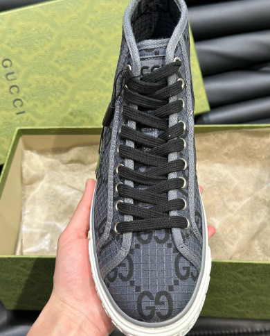 Gucci Dennis 1977 Couple High Top Sports Canvas Shoes boots