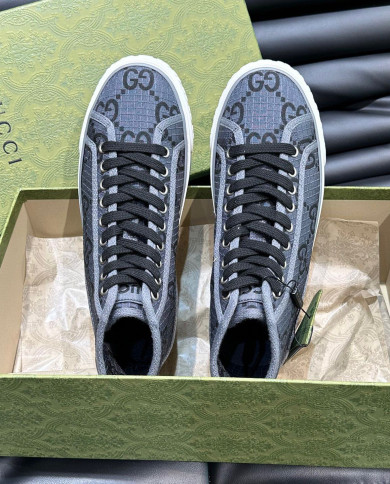 Gucci Dennis 1977 Couple High Top Sports Canvas Shoes boots