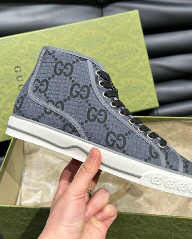 Gucci Dennis 1977 Couple High Top Sports Canvas Shoes boots