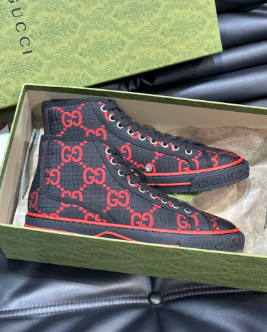 Gucci Dennis 1977 Couple High Top Sports Canvas Shoes boots