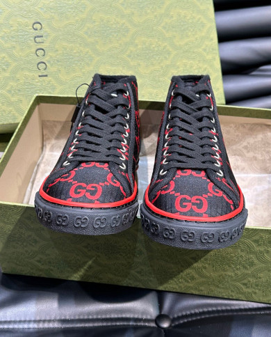 Gucci Dennis 1977 Couple High Top Sports Canvas Shoes boots