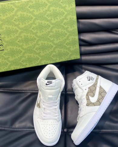 Gucci Nike Co branded High Top Casual Sneakers
