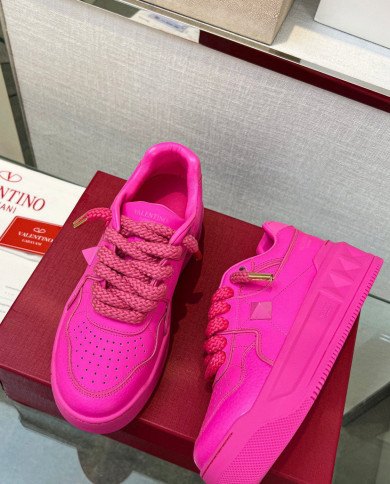 Valentino couple casual shoes with thick shoelaces