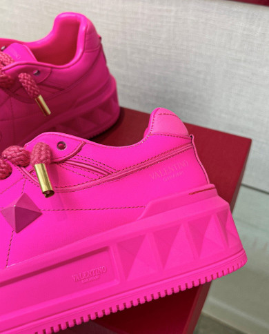 Valentino couple casual shoes with thick shoelaces