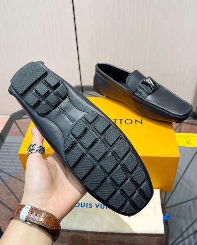 LV bean shoes leather shoes