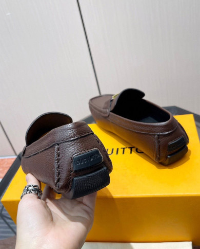 LV bean shoes leather shoes