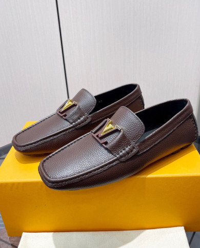 LV bean shoes leather shoes