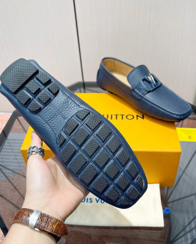 LV bean shoes leather shoes