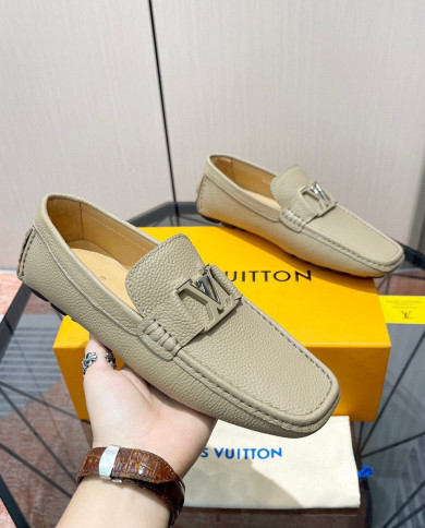 LV bean shoes leather shoes