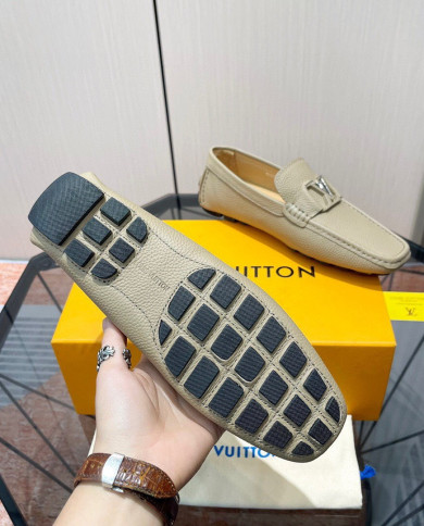 LV bean shoes leather shoes