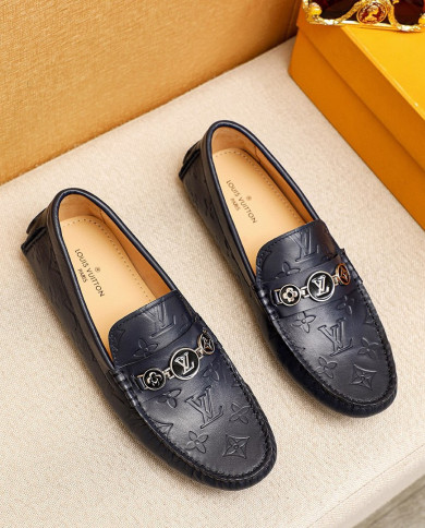 LV bean shoes leather shoes