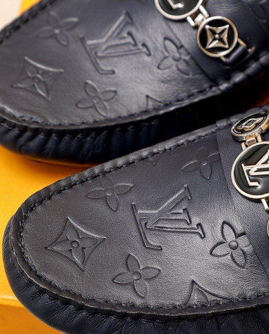 LV bean shoes leather shoes