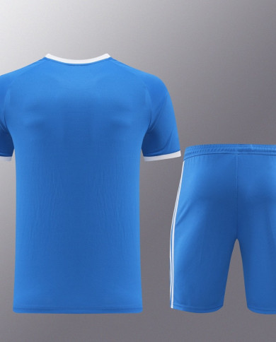 Adidas Short sleeved suit AD07 Colorful Blue Shorts Set