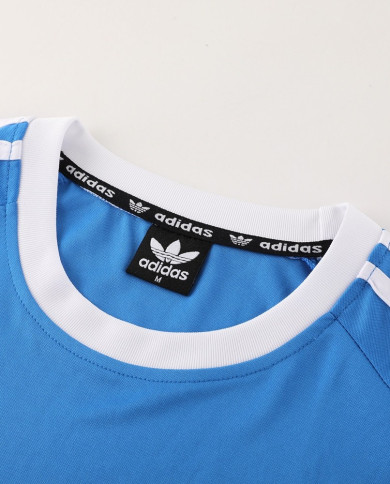 Adidas Short sleeved suit AD07 Colorful Blue Shorts Set