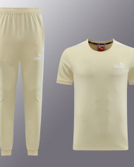 PUMA Short sleeved suit PD01 Apricot Pants Set