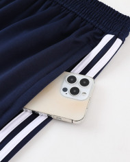 Adidas Short sleeved suit AD05 Blue Shorts Set