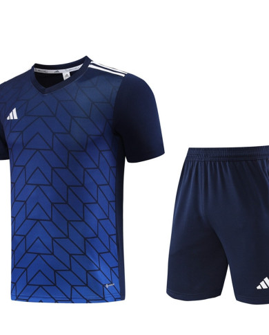 Adidas Short sleeved suit AD05 Blue Shorts Set