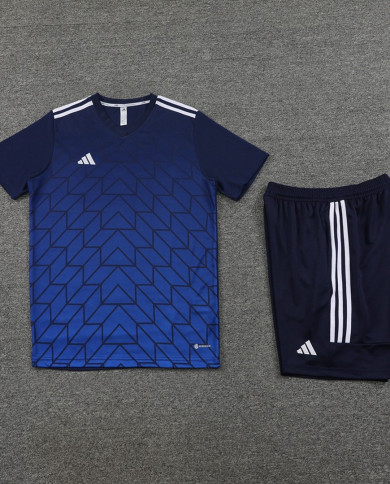 Adidas Short sleeved suit AD05 Blue Shorts Set