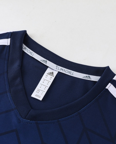 Adidas Short sleeved suit AD05 Blue Shorts Set