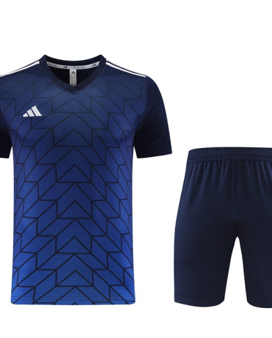 Adidas Short sleeved suit AD05 Blue Shorts Set