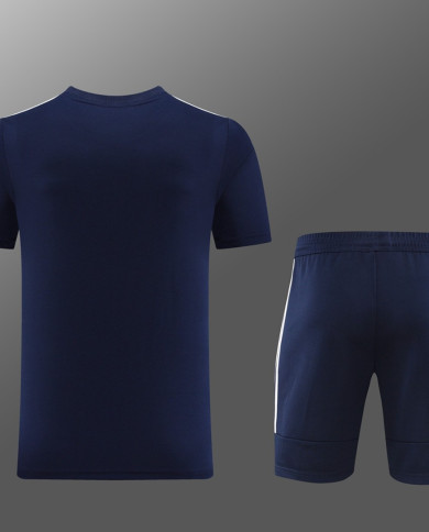 Adidas Short sleeved suit AD05 Blue Shorts Set