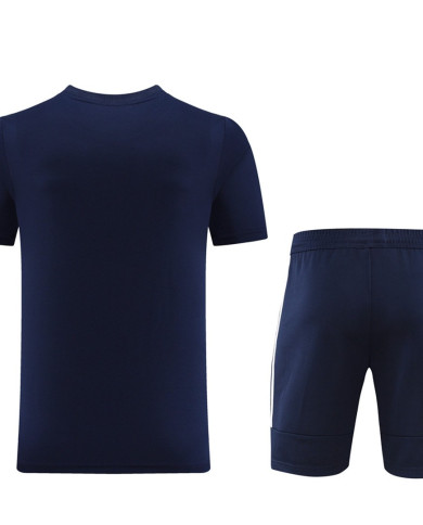 Adidas Short sleeved suit AD05 Blue Shorts Set